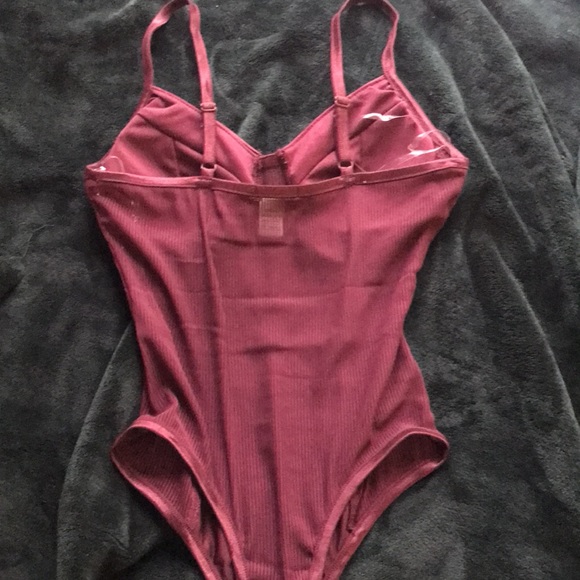 burgundy body suit from bozzolo size medium - Picture 3 of 3